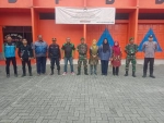 Giat posko gabungan kesiapsiagaan bencana hidrometeorologi basah bersama TNI, Polri dan OPD terkait di Kantor BPBD Kabupaten Asahan.