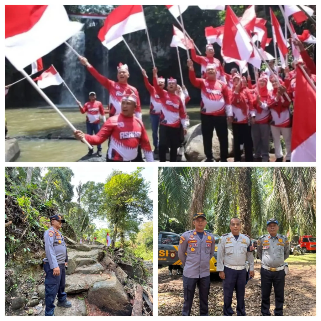 Pengibaran Bendera di wisata