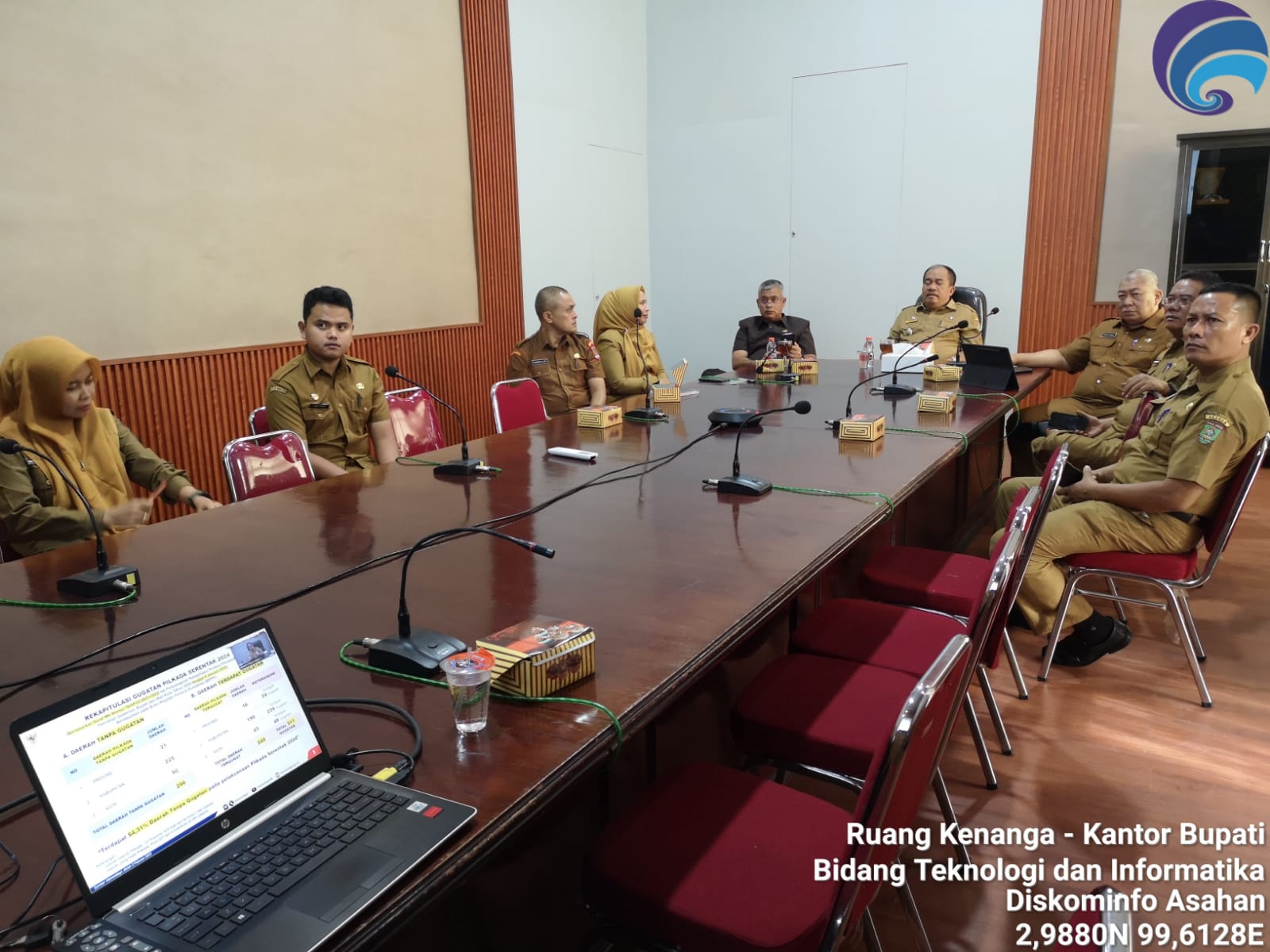  Dinas Komunikasi dan Informatika Kabupaten Asahan Memfasilitasi Video Conference