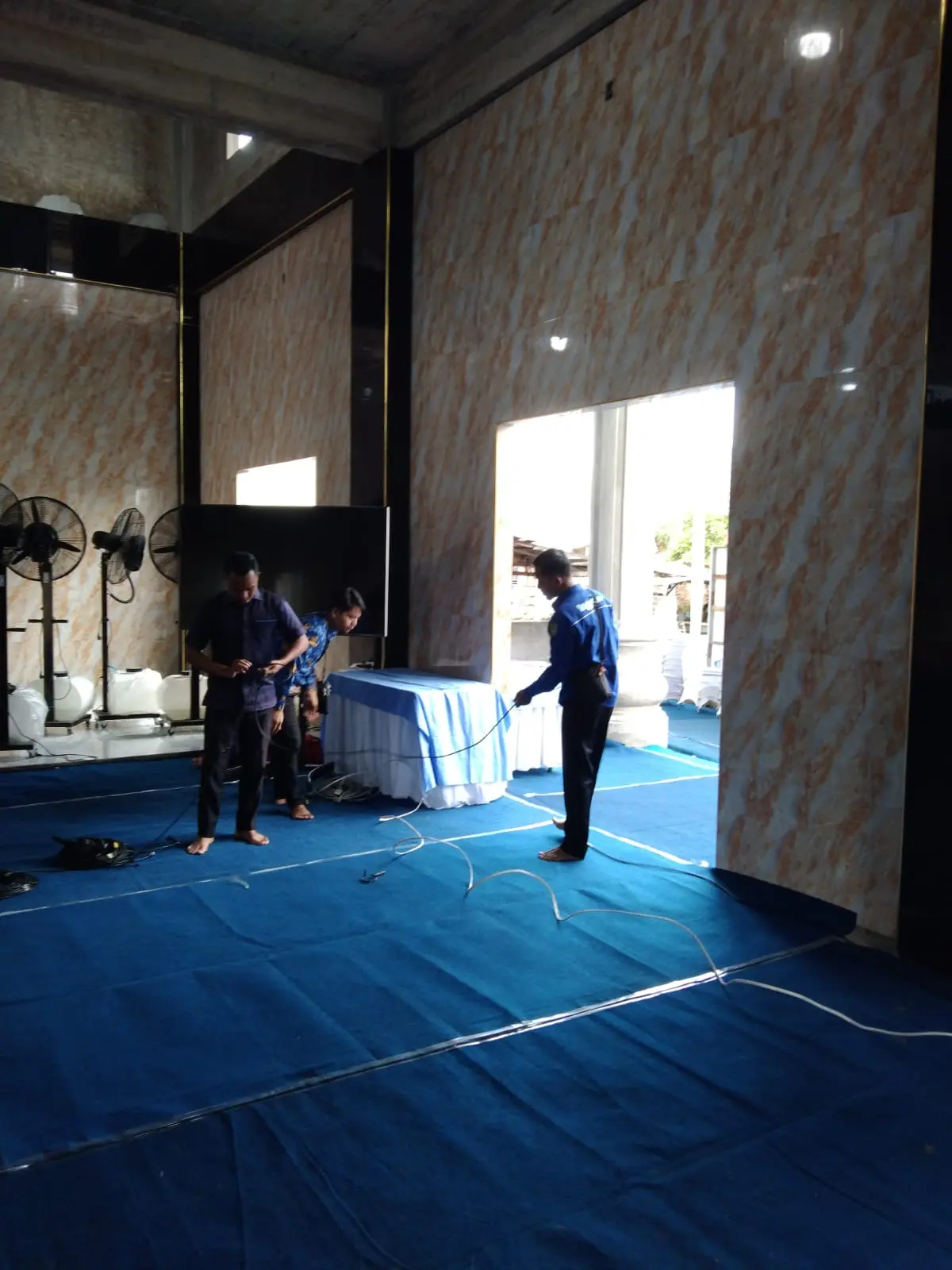  Dinas Komunikasi dan Informatika Kabupaten Asahan Memfasilitasi Pemasangan TV Untuk Acara Safari Ramadhan Provinsi Sumatera Utara