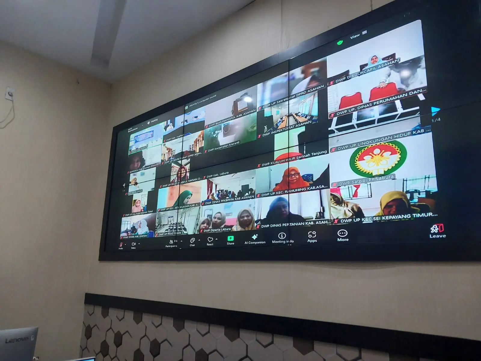  Dinas Komunikasi dan Informatika Kabupaten Asahan Memfasilitasi Video Conference Dharma Wanita Persatuan Provinsi Sumatera Utara