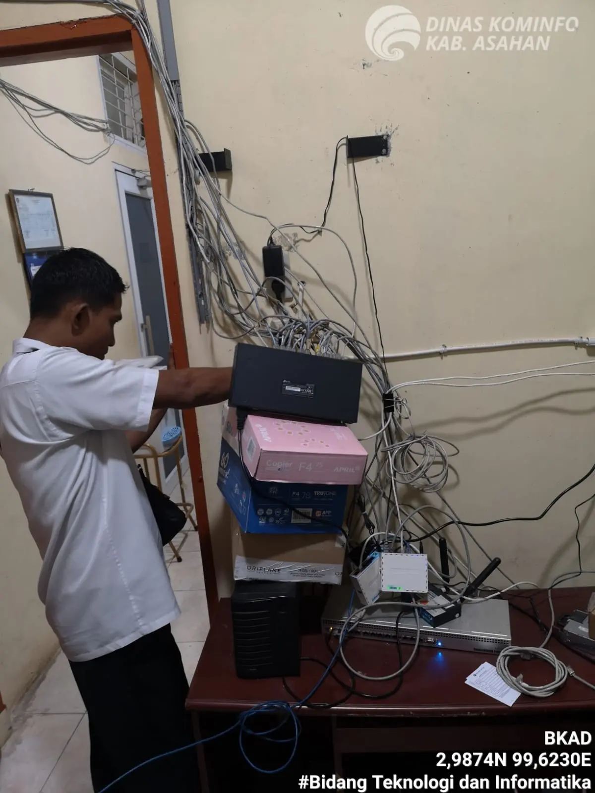  Penggantian Perangkat Jaringan Internet di Badan Keuangan dan Aset Daerah Kabupaten Asahan