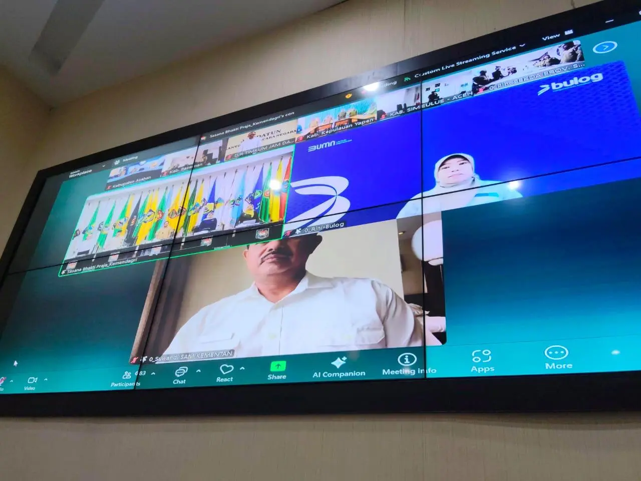  VIDEO CONFERENCE PENGENDALIAN INFLASI DAERAH TAHUN 2025