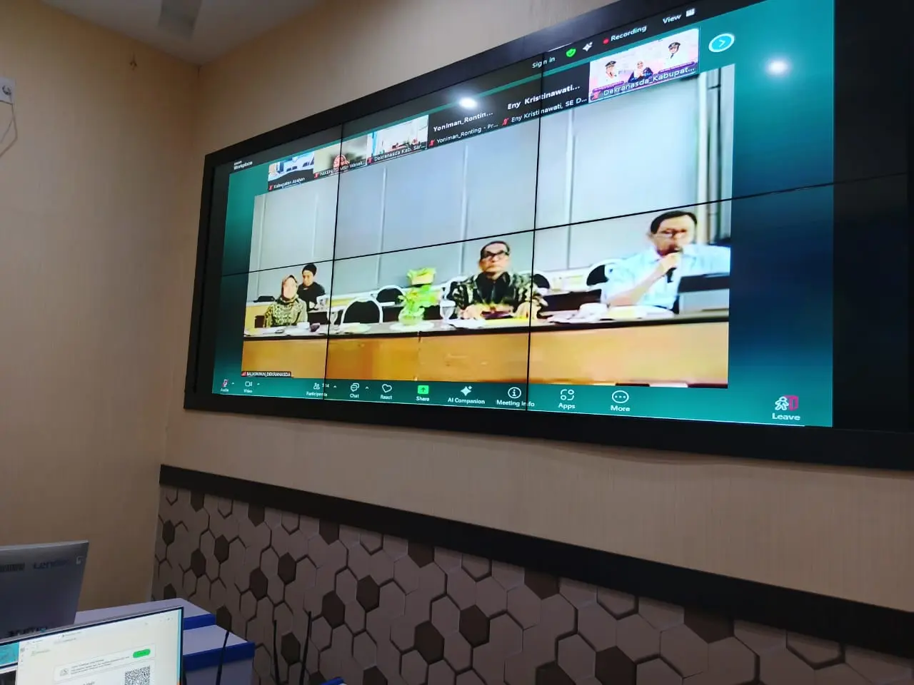  Video Conference Tecnical Meeting HUT ke-45 DEKRANAS