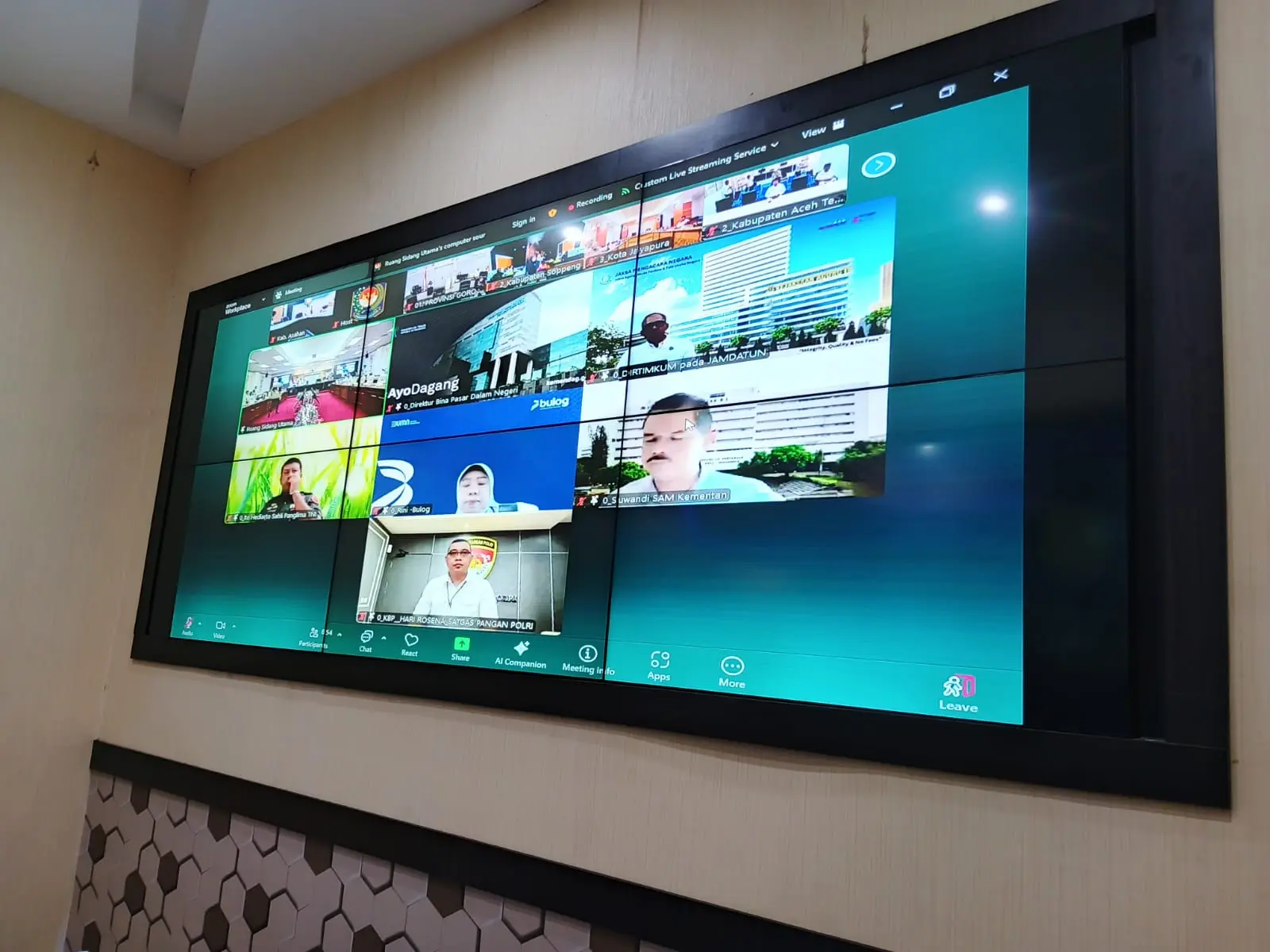  Video Conference Pengendalian Inflasi Daerah Tahun 2025