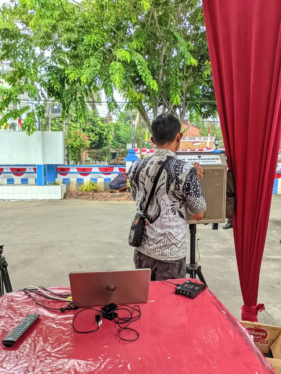  Fasilitasi Video Conference “Kick Off Launching Gerakan Pangan Murah” di Lapangan Mako Satlantas Polres Asahan