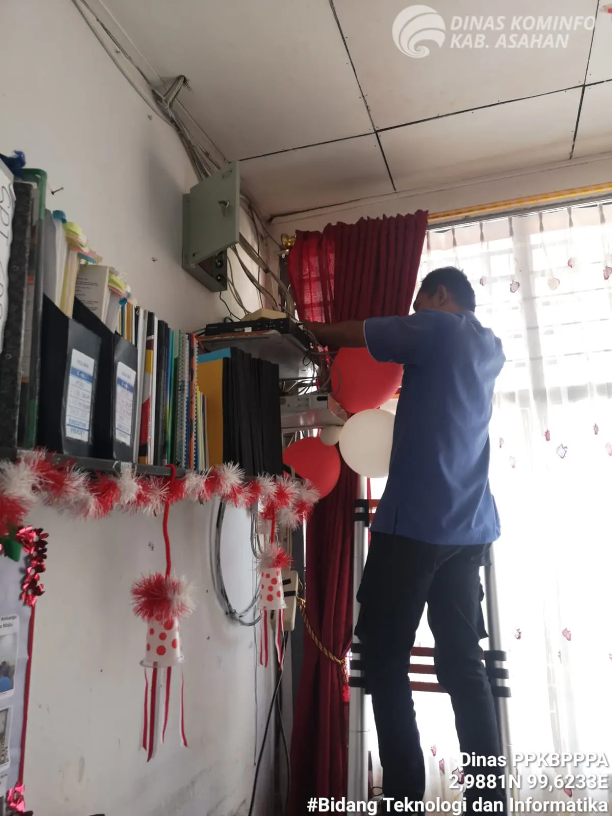  Perbaikan CCTV di Dinas Pengendalian Penduduk, Keluarga Berencana, Pemberdayaan Perempuan dan Perlindungan Anak Kabupaten Asahan