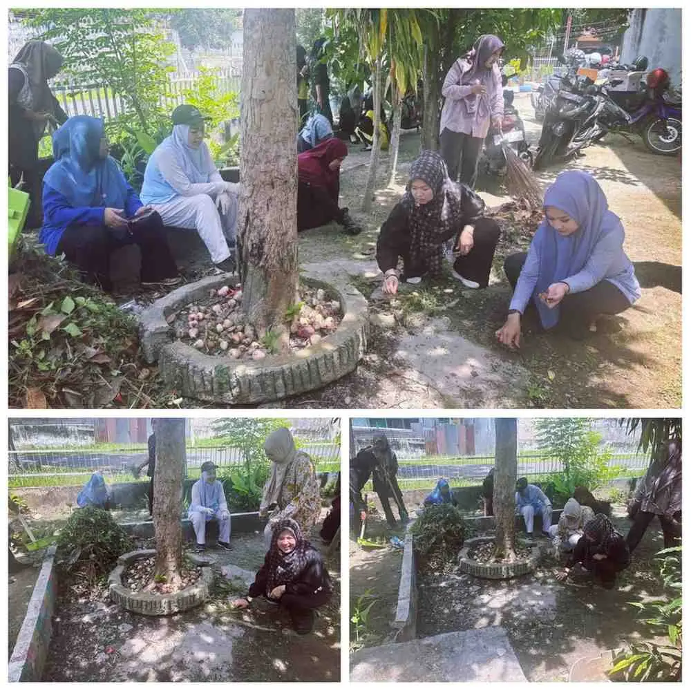  Diskominfo Asahan dan DWP Gelar Gotong Royong Bersihkan Tanaman TOGA