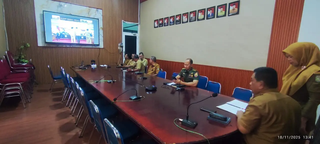  Diskominfo Asahan Fasilitasi Vidcon Rapat Koordinasi Pembahasan Penataan Ulang Rencana Tata Ruang Wilayah