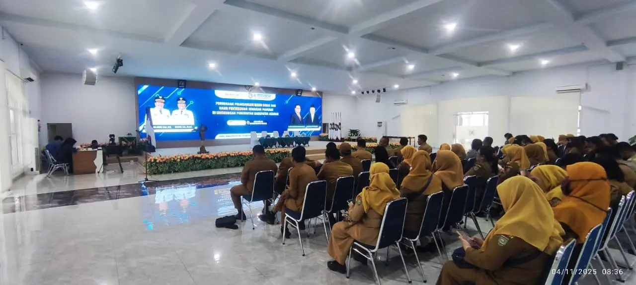  Kominfo Asahan Fasilitasi Videotron Pembukaan Pelaksanaan Ujian Dinas dan Ujian Penyesuaian Kenaikan Pangkat