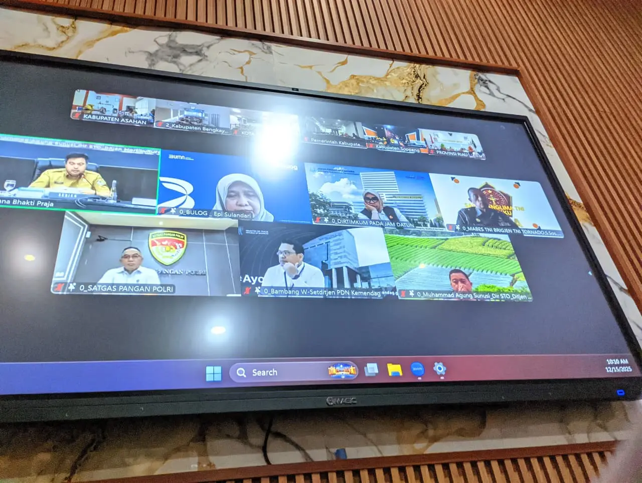  Diskominfo Asahan Fasilitasi Vidcon Rapat Pengendalian Inflasi Tahun 2025