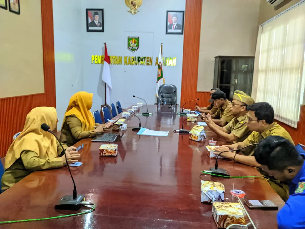  Diskominfo Asahan Fasilitasi Vidcon Rapat Pengendalian Inflasi Tahun 2025