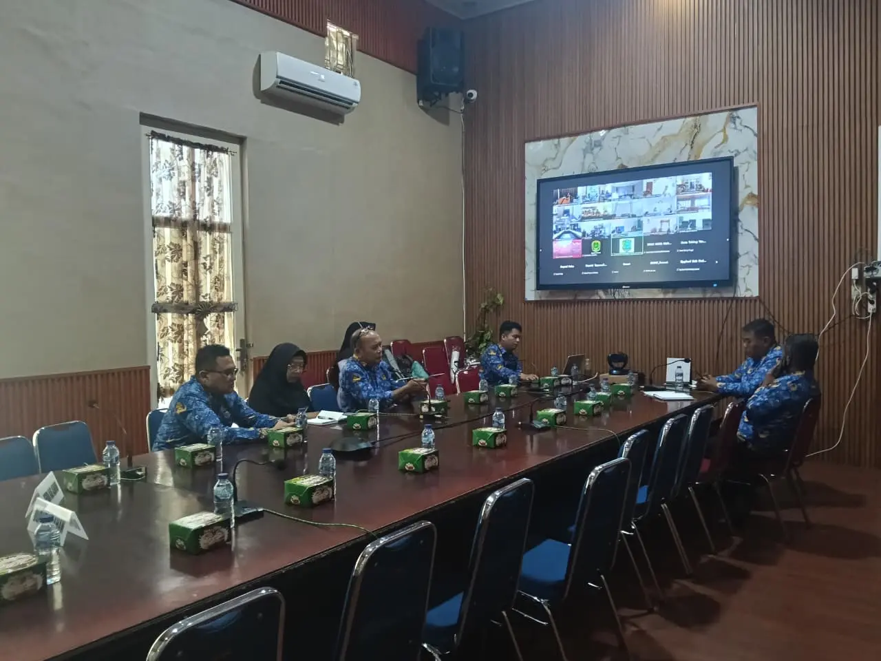  Diskominfo Asahan Fasilitasi Vidcon Penyaluran DBH/BKP Pemprov Sumut