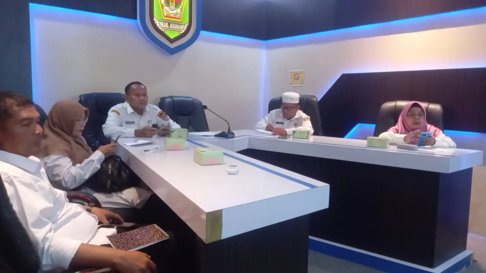  Diskominfo Fasilitasi Vidcon Rapat Penguatan Tata Niaga Pangan