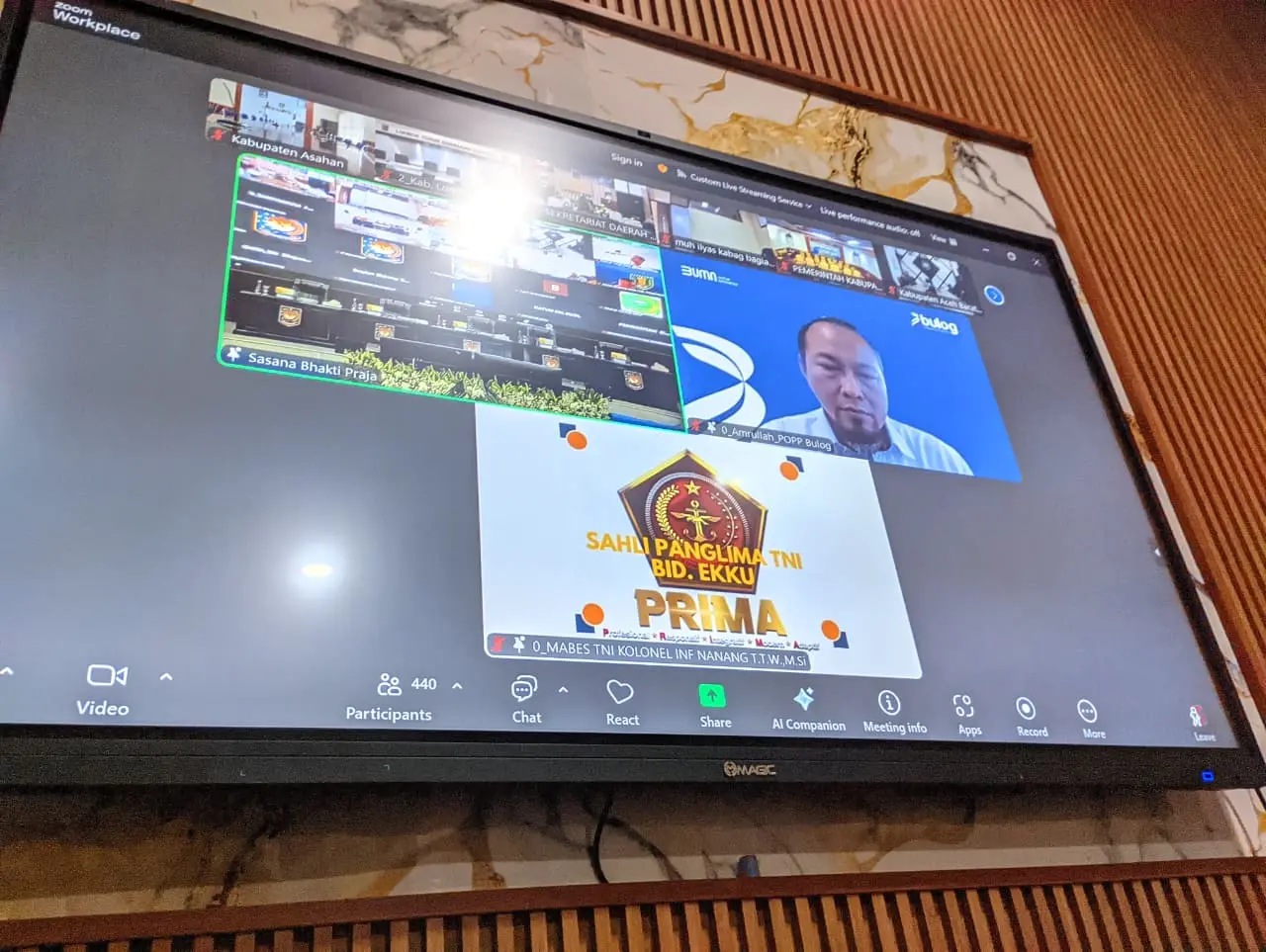  Diskominfo Asahan Fasilitasi Vidcon Rapat Pengendalian Inflasi Tahun 2025