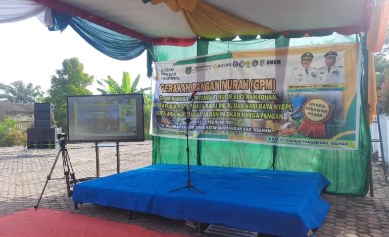  Diskominfo Asahan Fasilitasi Vidcon Gerakan Pangan Murah