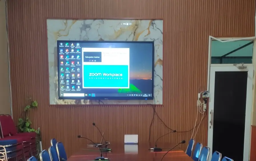 Diskominfo Asahan Fasilitasi Vidcon Rapat Koordinasi dan Evaluasi Program Nasional