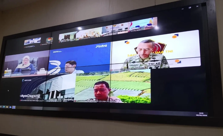  Diskominfo Asahan Fasilitasi Vidcon Rakor Pengendalian Inflasi